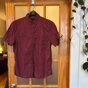 Banana Republic Burgundy Short Sleeve Shirt